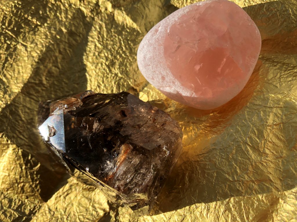 お客様からのご感想-4　スモーキークォーツとローズクォーツ・リバーストーン