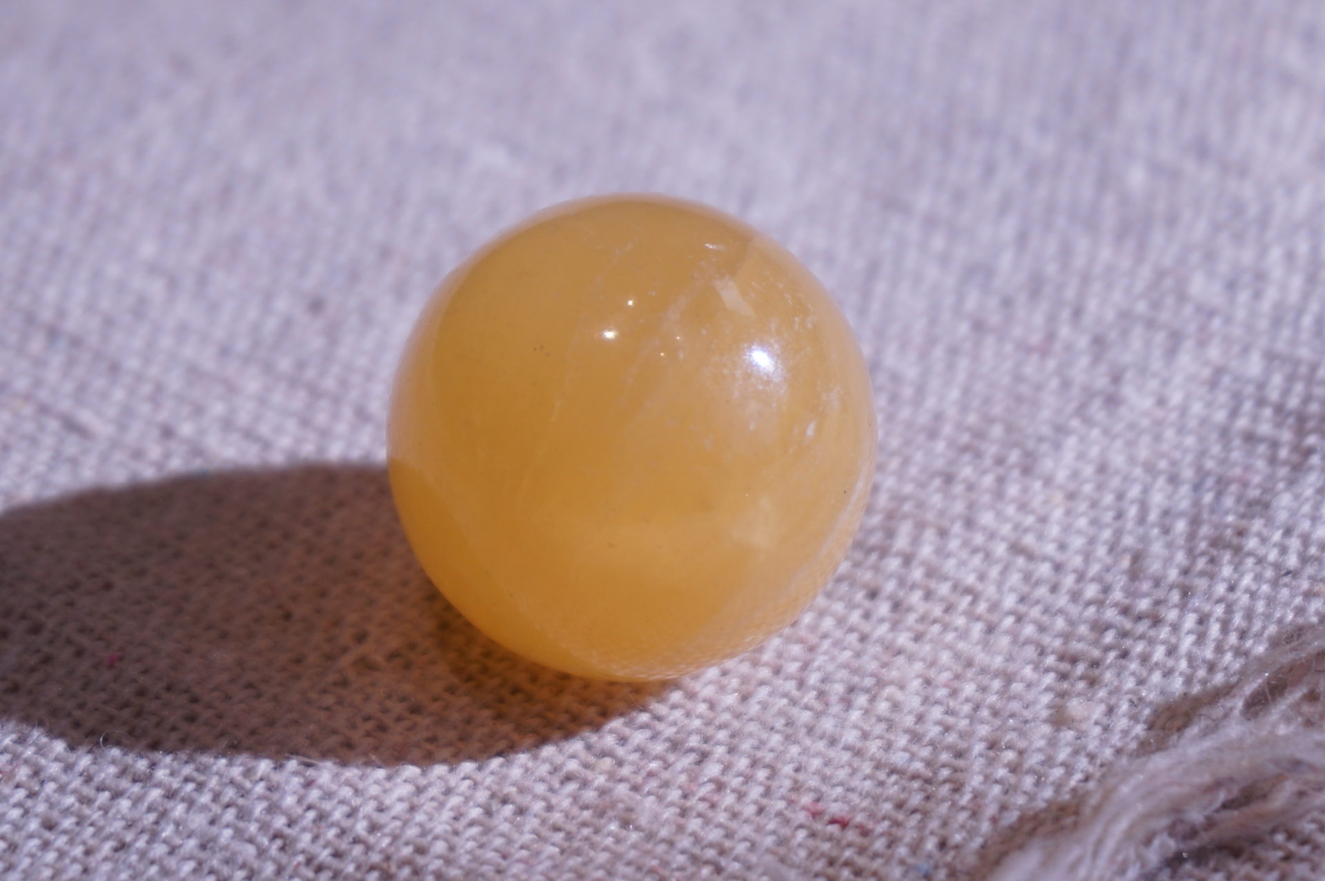 a-orange-calcite-sphere