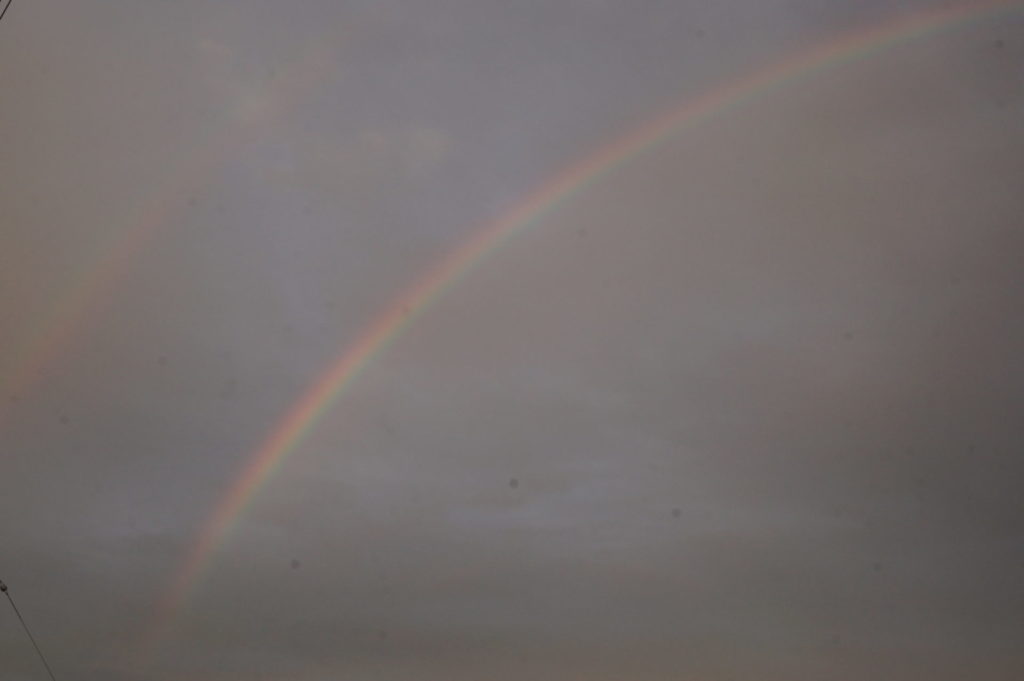 玉垣からの風景 虹と夕焼け 05