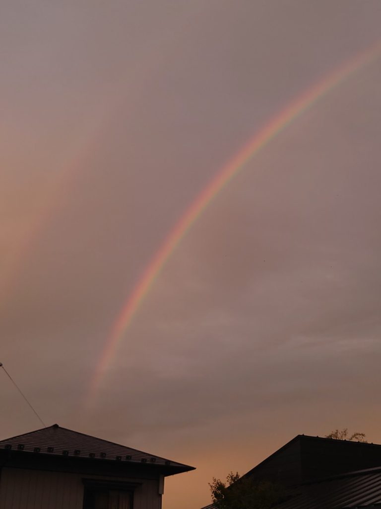 玉垣からの風景 虹と夕焼け 03
